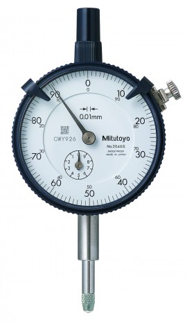 Mitutoyo 2046A-09 Series 2 Standard Dial Indicator with lug, 10 mm, metric-