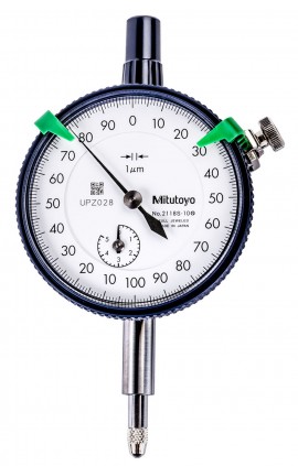 Mitutoyo 2118A-10 Series 2 Standard Dial Indicator with Lug, 5 mm, Metric-