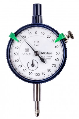 Mitutoyo 2119A-10 Series 2 Standard Dial Indicator with lug, 5 mm, metric-