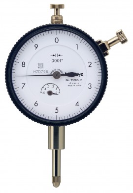 Mitutoyo 2358AB-10 Series 2 Standard Flat-Back Dial Indicator, 0.5&amp;quot;, SAE-