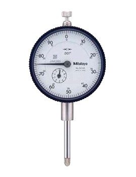 Mitutoyo 2415A Dial Indicator, Standard, .5in, .001in, 0-50-0-