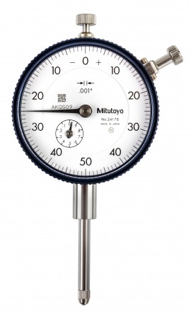Mitutoyo 2417AB Series 2 Standard Flat-Back Dial Indicator, 1&amp;quot;, SAE-
