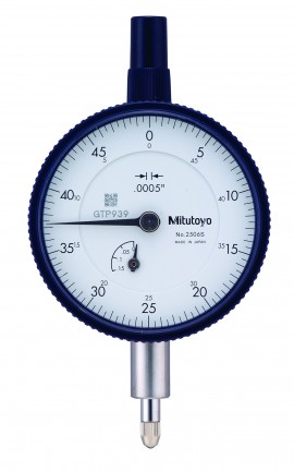 Mitutoyo 2506AB Series 2 Standard Flat-Back Dial Indicator, 0.125&amp;quot;, SAE-