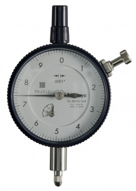 Mitutoyo 2802A-10 Series 2 Standard Dial Indicator with Lug, 0.025&amp;quot;, SAE-