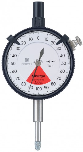 Mitutoyo 2901A-10 Series 2 Standard One Revolution Dial Indicator with Lug, 0.16 mm, Metric-