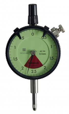 Mitutoyo 2928AB Series 2 Standard One Revolution Flat-Back Dial Indicator, 4 mm, Metric-