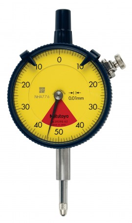 Mitutoyo 2929AB-62 Series 2 1-Revolution Dial Indicator, 0.8/1 mm, 0.01 mm graduation-
