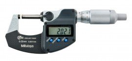 Mitutoyo 293-244-32 Coolant Proof Micrometer with ratchet thimble, 0 to 25 mm, 0.001 mm-