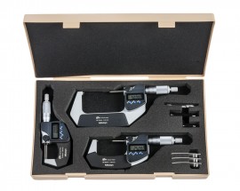 Mitutoyo 293-962-32 Coolant Proof Micrometer Set, 0 to 75 mm, 0.001 mm, SPC-