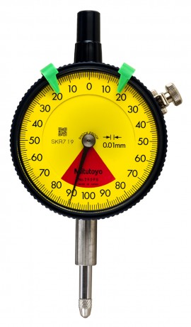 Mitutoyo 2959A Series 2 1-Revolution Dial Indicator, 1.6 mm/2 mm, 0.01 mm graduation-