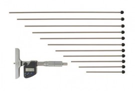 Mitutoyo 329-351-32 Digital Depth Micrometer with interchangeable rod, 0 to 12" (0 to 304.8)-