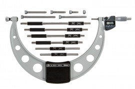 Mitutoyo 340-252-32 Series 340 Digimatic Outside Micrometer with Interchangeable Anvils, 150 to 300 mm, Metric-