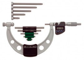 Mitutoyo 340-351-32 Series 340 Digimatic Outside Micrometer with Interchangeable Anvils, 0 to 6&amp;quot;-