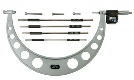Mitutoyo 340-520 Series 340 Digimatic Outside Micrometer with Interchangeable Anvils, 300 to 400 mm, Metric-
