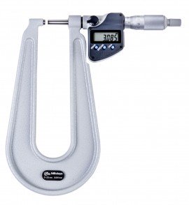 Mitutoyo 389-251-32 Series 389 Sheet Metal Digital Micrometer, 160 mm Throat-