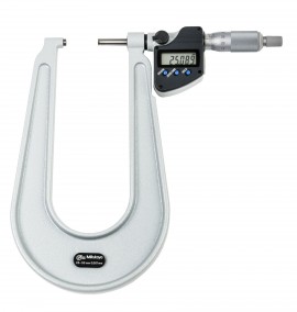 Mitutoyo 389-252-32 Series 389 Sheet Metal Digital Micrometer, 165 mm Throat-