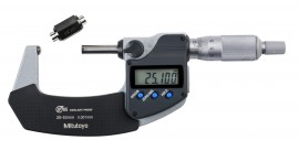 Mitutoyo 395-252-32 Series 395 Spherical Face Digital Micrometer, 25 to 50 mm, Metric-
