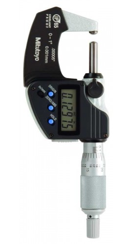 Mitutoyo 395-371-32 Spherical Micrometer, 1" Range, Spherical Anvil, Spindle-