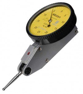 Mitutoyo 513-424-10T Horizontal Dial Test Indicator, Full Standard Set, 0.5mm Range-