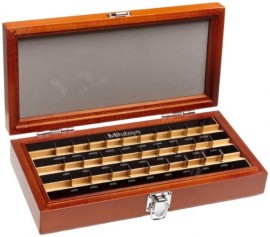 Mitutoyo 516-919-26 Imperial Gauge Block Rectangular Steel Set, 28, grade AS-1-