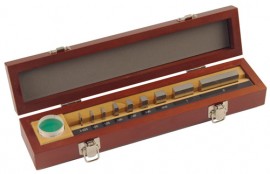 Mitutoyo 516-930-26 Imperial Gauge Block Rectangular Steel Set, 9, grade 0-