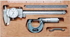 Mitutoyo 64PKA068A Digimatic Inch Tool Kit, 0 to 1&quot; Micrometer-