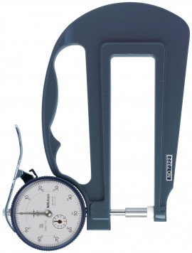 Mitutoyo 7322A Dial Thickness Gage 0-1.0" Deep Throat Ceramic Flat Anvils-