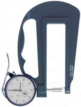 Mitutoyo 7322A Dial Thickness Gage 0-1.0&quot; Deep Throat Ceramic Flat Anvils-