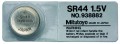 Mitutoyo 938882 SR44 Battery, 1.5 V-