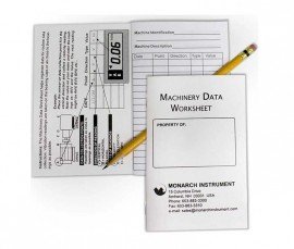 Monarch 6480-051 Machinery Data Worksheet Book, 40 Pages-