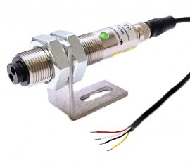 Monarch RLS24-W Rugged Laser Sensor with M12 connector to tinned leads-