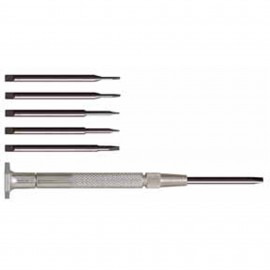 Moody Tools 55-0114 Slotted Drivers, 7-Piece, 0.025" to 0.100"-