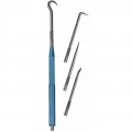 Moody Tools 55-0224 Pick Scriber Set, 5-piece, interchangeable-