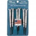 Moody Tools 58-0116 Slotted Driver Set, 6-piece, steel handles-