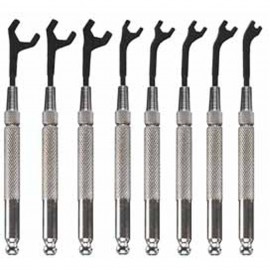 Moody Tools 58-0151 Open End Wrench Set, 8-piece, 5/64" to 5/16", mini-