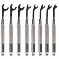 Moody Tools 58-0151 Open End Wrench Set, 8-piece, 5/64" to 5/16", mini-