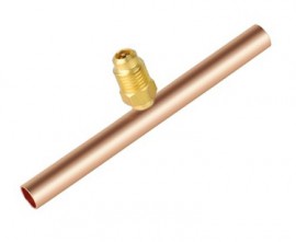 NAVAC F1011 Slip Fit Copper Braze Tee, &amp;frac14;&amp;quot; ODS x 5&amp;#8260;16&amp;quot; ODF, 2-pack-