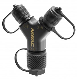 NAVAC F1028 Rapid-Y Recovery Fitting, 2 x &amp;frac38;&amp;quot; male to 1 x &amp;frac38;&amp;quot; female-