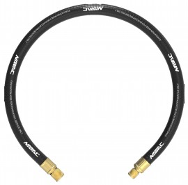 NAVAC NH34AB Big Boy Refrigerant Evacuation Hose with &amp;frac14; to &amp;frac38;&amp;quot; fittings and &amp;frac34;&amp;quot; diameter, 3', black-