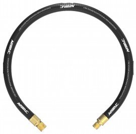 NAVAC NH34AB Big Boy Refrigerant Evacuation Hose with &amp;frac14; to &amp;frac38;&amp;quot; fittings and &amp;frac34;&amp;quot; diameter, 3&#039;, black-