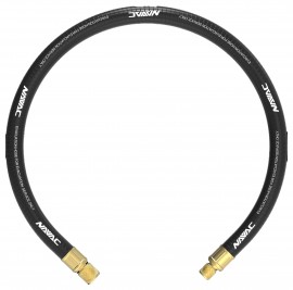NAVAC NH34AC Big Boy Refrigerant Evacuation Hose with &amp;frac14; to &amp;frac12;&amp;quot; fittings and &amp;frac34;&amp;quot; diameter, 3&#039;, black-