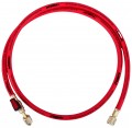 NAVAC NH5CR Ball Valve Refrigerant Charging Hose with &amp;frac14;&amp;quot; SAE fittings, 5&#039;, red-