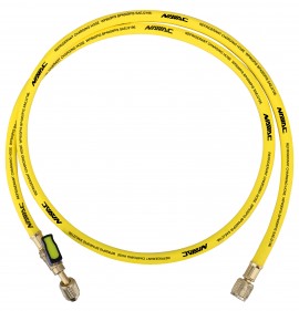 NAVAC NH5Y 5' Yellow Refrigerant Hose with &amp;frac14;&amp;quot; SAE, 45&amp;deg;-