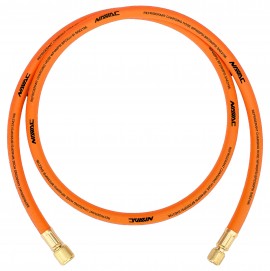 NAVAC NHR38AB Big Boy Refrigerant Recovery Hose with &amp;frac38; to ¼&quot; fittings and &amp;frac38;&quot; diameter, 6&#039;, orange-