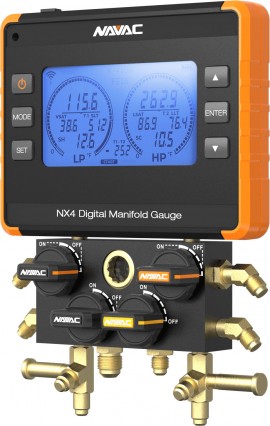 NAVAC NX4 NEXUS™ Digital Manifold Gauge Kit-