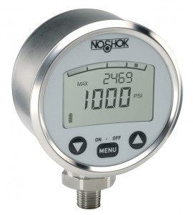 NOSHOK 1000-6000-2-1 Digital Pressure Gauge, 0 to 6,000 psi-