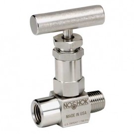 NOSHOK 102-MFS Hard Seat Needle Valve, Male-Female, Stainless Steel-