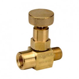NOSHOK 102-MMB Hard Seat Needle Valve, Male-Male, Brass-