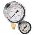 NOSHOK 25-911-160-psi/kPa Pressure Gauge, SS Case Filled, 1/4&quot; NPT Back Connection, SS Case, 160 psi-