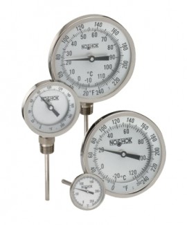 NOSHOK 300 Industrial Bimetal Thermometer, 3&amp;quot; dial, 0 to 250&amp;deg;F-